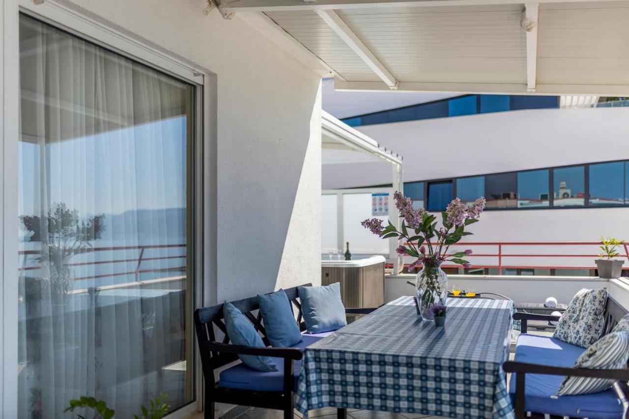 شقة Seaside Penthouse With Hot Tub Sky Living سبليت المظهر الخارجي الصورة